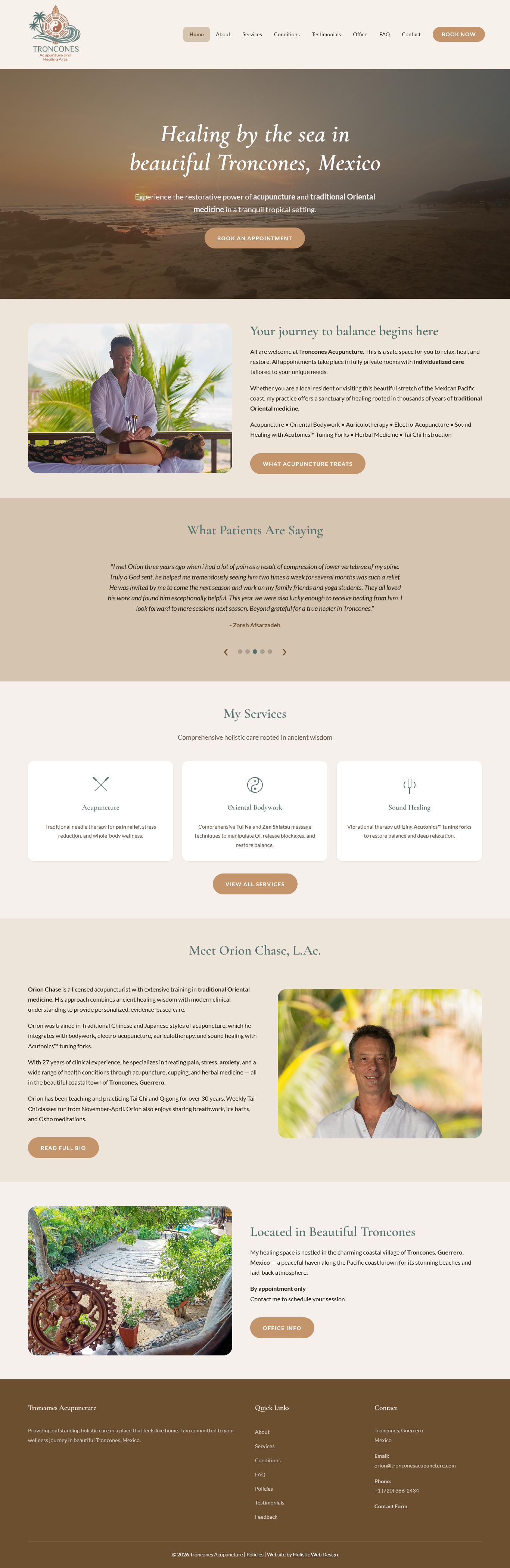Troncones Acupuncture website